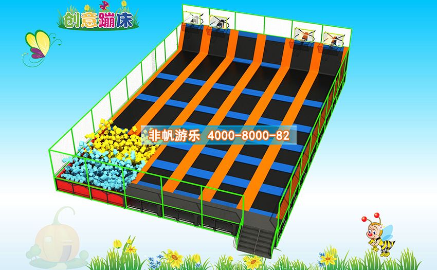 儿童淘气堡创意蹦床主题运动乐园